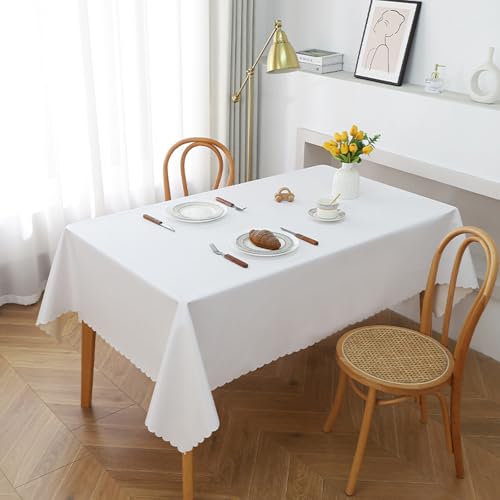 PHLCF Wiederverwendbare Tischdecke 135x200cm PVC-Tischdecke Abwischbare Tischdecke Tischschutz für Küche und Außenbereich von PHLCF