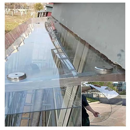 Durchsichtige Acrylplatte Polycarbonat-Kunststoffplatte, Transparente Pergola-Dachabdeckung, Gewächshaus-PC-Endurance-Platte, Einfach Zu Schneidende Und Zu Biegende Wasserdichte Platten ( Color : Clea von PHLEPS