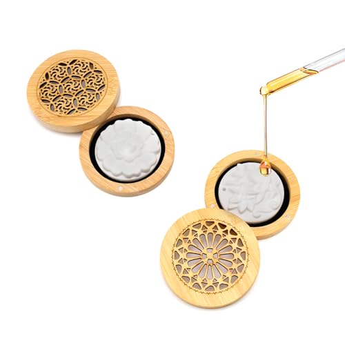 2er Set Duftsteine für Ätherische Öle, Diffuser Ornament Duftstein mit Hölzerner Räucherkiste, PHMING Diffuser Ätherische Öle Klein für Badezimmer, Schlafzimmer, Büro & Auto 2er Set Duftsteine für Ätherische Öle, Diffuser Ornament Duftstein mit Hölzerner Räucherkiste, PHMING Diffuser Ätherische Öle Klein für Badezimmer, Schlafzimmer, Büro & Auto von PHMING