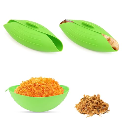 PHMING 2er Set Brotbackformen Silikon, Brotformen zum Backen, Hitzebeständig bis 260°C, 3 In 1 Brotform für Kneten, Backen und Dämpfen (Grün) von PHMING