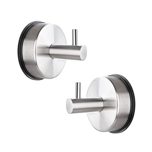 PHMING 2er Set Saugnapf Haken aus Edelstahl, Handtuchhalter Saugnapf Extra Stark, Badezimmer Haken Ohne Bohren für Handtücher, Kleidung & Bad, Küche PHMING 2er Set Saugnapf Haken aus Edelstahl, Handtuchhalter Saugnapf Extra Stark, Badezimmer Haken Ohne Bohren für Handtücher, Kleidung & Bad, Küche von PHMING