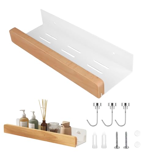 PHMING Duschablage zum Bohren, 30 cm Duschgel Halterung, Weiß Wandregal Bad, mit Magnetischen Haken Bad Regal Wand, für Badezimmer, Küche, Schlafzimmer PHMING Duschablage zum Bohren, 30 cm Duschgel Halterung, Weiß Wandregal Bad, mit Magnetischen Haken Bad Regal Wand, für Badezimmer, Küche, Schlafzimmer von PHMING
