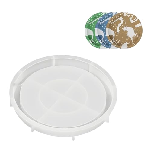 PHMING Silikonformen Gießformen Tablett, 21 cm Rund Silikonform Schale, Gerillt Silikonform Epoxidharz, für Tabletts und Untersetzer PHMING Silikonformen Gießformen Tablett, 21 cm Rund Silikonform Schale, Gerillt Silikonform Epoxidharz, für Tabletts und Untersetzer von PHMING
