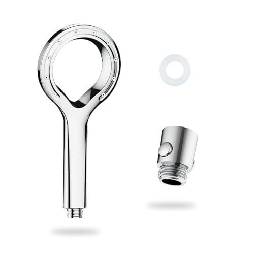 PHMING Wassersparender Duschkopf, Hochdruck-Zerstäubung Duschkopf Druckerhöhend, Ring-Design Handbrause Dusche, mit Absperrventil Hochdruck Duschkopf, für Haushalte, Hotels und Schulen PHMING Wassersparender Duschkopf, Hochdruck-Zerstäubung Duschkopf Druckerhöhend, Ring-Design Handbrause Dusche, mit Absperrventil Hochdruck Duschkopf, für Haushalte, Hotels und Schulen von PHMING