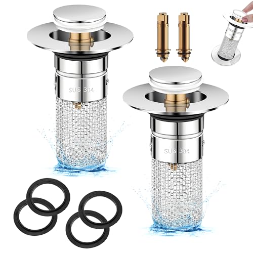 2 Stücke WaschbeckenstöPsel Universal Pop Up Abflusssieb Badewannenstöpsel Abflussstopfen Bodenablauf Filter Waschbecken Mit Haarsieb Abflussstopfen für Aufsatzwaschbecken für 34-40mm Abfluss Ablauf 2 Stücke WaschbeckenstöPsel Universal Pop Up Abflusssieb Badewannenstöpsel Abflussstopfen Bodenablauf Filter Waschbecken Mit Haarsieb Abflussstopfen für Aufsatzwaschbecken für 34-40mm Abfluss Ablauf von PHMNZIP