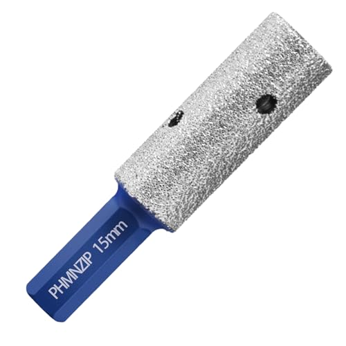 Diamant Schleifkörper 15mm Diamants Fingerfräser Schleifbits Fingerbohrer Fasenbohrer mit HEX-Schaftadapter Diamantfräser Vergrößerung Vorhandener Löcher für Porzellan, Marmor, Granit Diamant Schleifkörper 15mm Diamants Fingerfräser Schleifbits Fingerbohrer Fasenbohrer mit HEX-Schaftadapter Diamantfräser Vergrößerung Vorhandener Löcher für Porzellan, Marmor, Granit von PHMNZIP