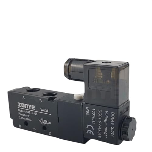 1 PCS Pneumatisches Magnetventil 4V210-08 Zwei-Positionen-Fünf-Wege-Magnetventil DC24V AC220V elektromagnetisches Umkehrventil Elektronisches Ventil(4V230C-08 AC220V) von PHNOITPQ