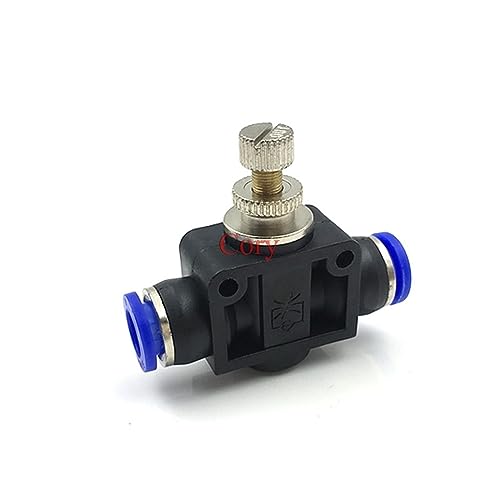 1 STÜCK LSA-Drosselventil PA SA 4-12 mm Luftstrom-Geschwindigkeitsregelventil Schnellsteckverbindung von Pneumatikrohr-Steckanschlüssen CZYC(SA-4 OD4MM) von PHNOITPQ