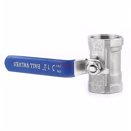 1 Stück Edelstahl SS304 Rohr einteiliger Kugelhahn mit Gewinde Innengewinde x Innengewinde Sanitär-Absperrkugelhahn gerade(1.5 Inch) von PHNOITPQ
