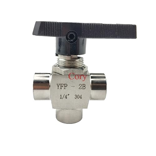 1PC Dreiwege-Kugelhahn Innengewinde G1/8" G1/4" G3/8" G1/2" G3/4" BSP Edelstahl 304 Hochdruck Hochtemperatur(0.25 Inch) von PHNOITPQ