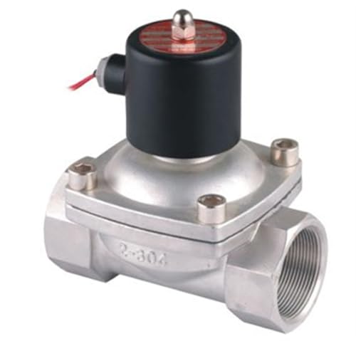 2 TEILE/LOS 50mm Edelstahl Normalerweise Geschlossen 2 Weg Magnetventil 2 "Ports Öl Säure AC110V von PHNOITPQ