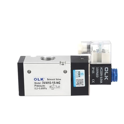 4V210-08 4v110-06 Pneumatisches 5-Wege-Luftventil 5/2 Elektromagnetischer DC12V DC24V-Controller AC110V AC220V 4V310-10(3V410-15-NO AC220V) von PHNOITPQ