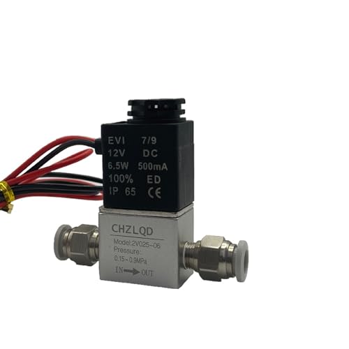 DC 12V 24V 110V 220V Magnetventil 1/8" 2 Wege normalerweise geschlossen direkt wirkende pneumatische Ventile for Wasser Luft Gas(White 8MM-8MM Barb,DC24V) von PHNOITPQ