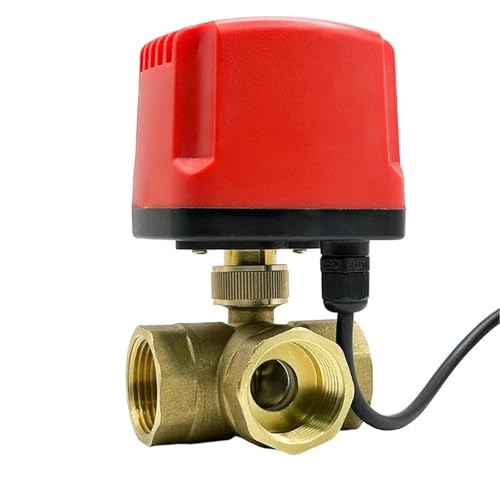 PHNOITPQ 1/2" 3/4" 3 Way IP65 Waterproof Motorized Ball Valve 3-Wire 2 Control T/L Type Brass Electric Ball Valve(1/2",L Type_220VAC) von PHNOITPQ