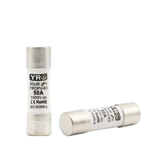 PHNOITPQ DC 1000V 14x51MM 40A 50A 63A PV-Solarsicherung Metalllegierungen for den Schutz von Solarstromanlagen YROPV-63(40A) von PHNOITPQ