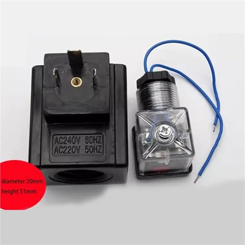 PHNOITPQ Hydraulic Solenoid Valve Coil Control Valve Coil Diameter 20mm Height 52mm(DC24V) von PHNOITPQ