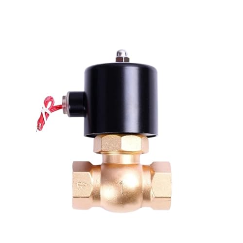 PHNOITPQ Magnetventil für Hochtemperaturdampf 1 Zoll normal geschlossen Zwei-Wege-Magnetventil aus Messing mit Innengewinde 220 V 110 V 24 V 12 V (G-110VAC) von PHNOITPQ