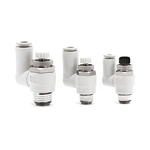 Pneumatische Verbindung, pneumatisches Universal-Geschwindigkeitsregelventil, Gasrohrverbindung AS1301F/2301F/1311F/2311F-M3/M5/01/02-03-04-06S, 1 Stück(AS1301F-M5-06) von PHNOITPQ