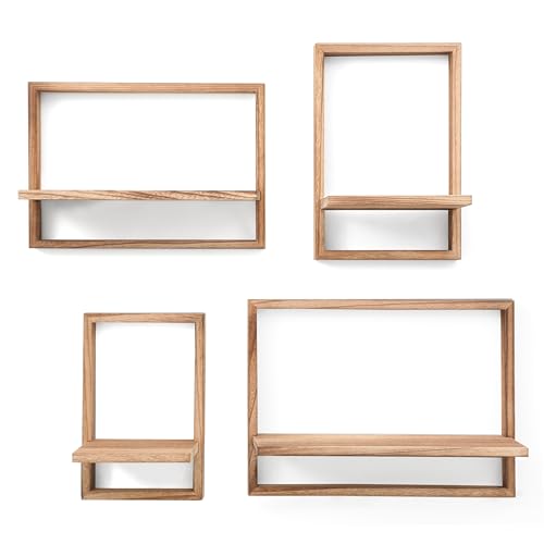 PHOENANCEE Wandregal Holz Wanddeko 4er Set Regale Wand Schweberegale, Karbonisiertes Schwarz PHOENANCEE Wandregal Holz Wanddeko 4er Set Regale Wand Schweberegale, Karbonisiertes Schwarz von PHOENANCEE