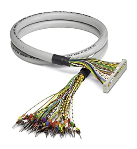 PHOENIX CONTACT CABLE-FLK50/OE/0.14/50 Konfektioniertes Rundkabel, Einzeladern (50-polig) (Die Adern Sind Beschriftet & mit Aderendhülsen Versehen)/IDC/FLK-Buchsenleiste (1x 50-polig), 0.5m Kabellänge von PHOENIX CONTACT