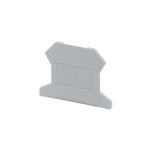 PHOENIX CONTACT D-UK 2.5 Abschlussdeckel, 42.5mm Länge, 1.5mm Breite, 30.7mm Höhe, Grau, 50 Stück von PHOENIX CONTACT