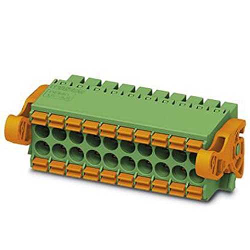 PHOENIX CONTACT DFMC 1,5/19-ST-3,5-LR BD:2-37 Leiterplattenstecker, 8 A, 160 V, 1,5 mm² Nennquerschnitt, Grün, Anzahl der Potenziale: 38, DFMC 1,5/..-ST-LR Artikelfamilie, 3,5 mm Rastermaß, 50 Stück von PHOENIX CONTACT