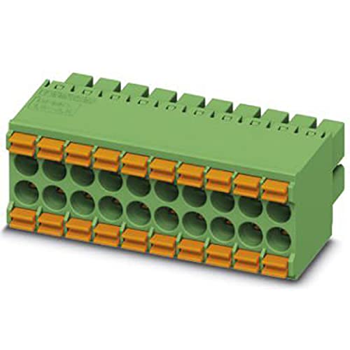 PHOENIX CONTACT DFMC 1,5/20-ST-3,5 Steckerteil, 8A Nennstrom, 160V Nennspannung, 3.5mm Rastermaß, 20 mit 40 Polzahl, Grün, 50 Stück PHOENIX CONTACT DFMC 1,5/20-ST-3,5 Steckerteil, 8A Nennstrom, 160V Nennspannung, 3.5mm Rastermaß, 20 mit 40 Polzahl, Grün, 50 Stück von PHOENIX CONTACT