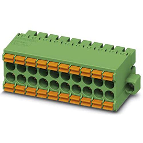 PHOENIX CONTACT DFMC 1,5/20-STF-3,5 Steckerteil, 8A Nennstrom, 160V Nennspannung, 3.5mm Rastermaß, 20 mit 40 Polzahl, Grün, 50 Stück PHOENIX CONTACT DFMC 1,5/20-STF-3,5 Steckerteil, 8A Nennstrom, 160V Nennspannung, 3.5mm Rastermaß, 20 mit 40 Polzahl, Grün, 50 Stück von PHOENIX CONTACT