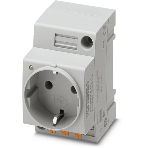 PHOENIX CONTACT EO-CF/PT/LED Steckdose, Steckgesicht Typ CE, Push-in-Federanschluss, Leuchtanzeige, 73.000g, Grau, 5 Stück PHOENIX CONTACT EO-CF/PT/LED Steckdose, Steckgesicht Typ CE, Push-in-Federanschluss, Leuchtanzeige, 73.000g, Grau, 5 Stück von PHOENIX CONTACT