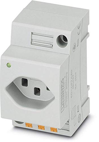 PHOENIX CONTACT EO-J/PT/LED Steckdose, Steckgesicht Typ J, Schraubanschluss, 72.600g, Grau, 5 Stück von PHOENIX CONTACT