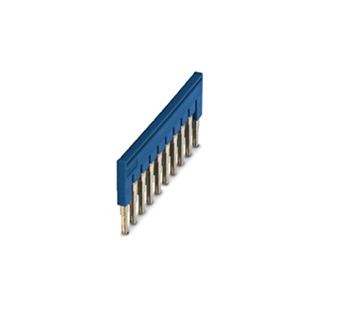 PHOENIX CONTACT FBS 10-6 BU Steckbrücke, 6.2mm Rastermaß, 60.3mm Breite, 10 Polzahl, Blau, 10 Stück von PHOENIX CONTACT