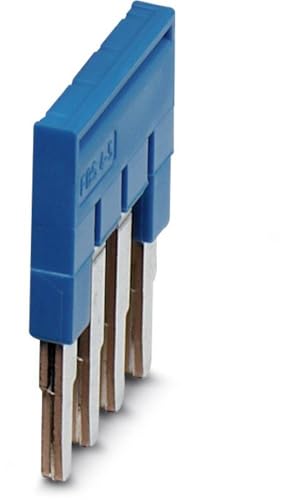 PHOENIX CONTACT FBS 4-5 BU Steckbrücke, 5.2mm Rastermaß, 4 Polzahl, Blau, 50 Stück von PHOENIX CONTACT