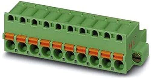 PHOENIX CONTACT FKC 2.5 HC/2-STF Leiterplattensteckverbinder, 16A, 320V, 2 Anzahl der Potenziale, 2 Polzahl Pro Reihe, 2F Anzahl der Anschlüsse, 5mm Rastermaß, Grün, 50 Stück von PHOENIX CONTACT