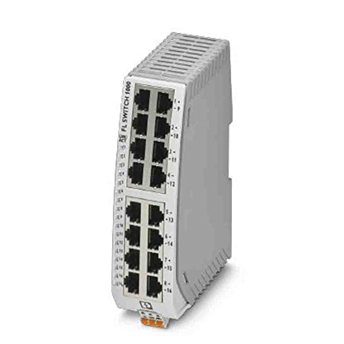 PHOENIX CONTACT FL SWITCH 1016N Industrial Schmaler Ethernet Switch, 40mm Breite von PHOENIX CONTACT
