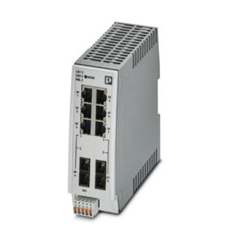 PHOENIX CONTACT FL SWITCH 2206-2FX Managed Switch 2000, 6 RJ45-Ports 10/100 MBit/s, 2 SC-Multimode 100 MBit/s, Schutzart: IP20, PROFINET Conformance-Class B von PHOENIX CONTACT