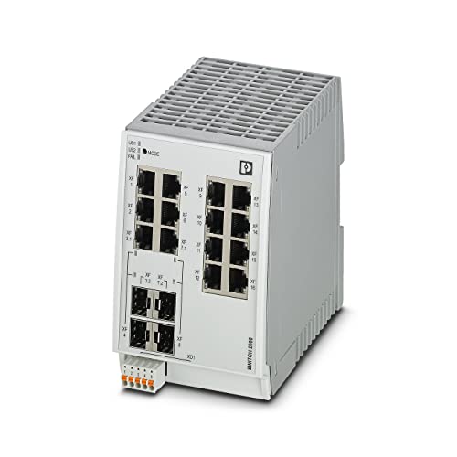 PHOENIX CONTACT FL SWITCH 2212-2TC-2SFX Managed Switch 2000, 12 RJ45-Ports 10/100 MBit/s, 2 SFP-Ports 100 MBit/s, 2 Combo-Ports 10/100 MBit/s, Schutzart: IP20, PROFINET Conformance-Class B von PHOENIX CONTACT