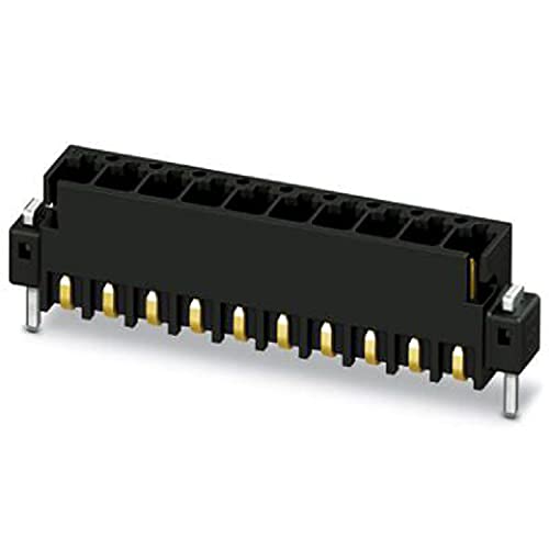 PHOENIX CONTACT MCV 0,5/10-G-2,54 SMD R56 Leiterplattensteckverbinder, 0.5 mm² Nennquerschnitt, 10 Anschlüsse, MCV 0,5/..-G-SMD Artikelfamilie, 2.54 mm Rastermaß, Schwarz, 315 Stück von PHOENIX CONTACT