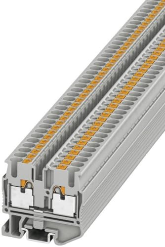 PHOENIX CONTACT MPT 2,5 Mini-Durchgangsklemme, 500V Nennspannung, 24A Nennstrom, Push-in-Anschluss, Grau, 50 Stück von PHOENIX CONTACT