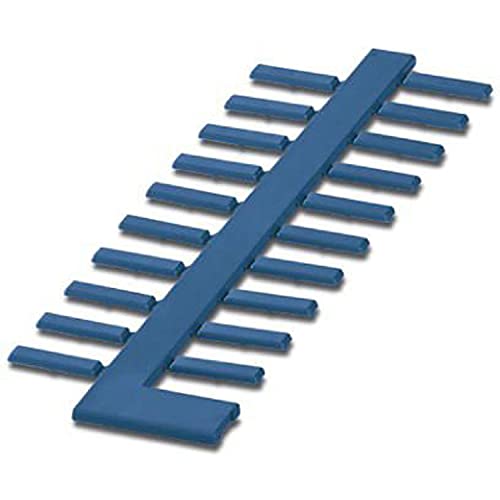 PHOENIX CONTACT PABA BU/15 Einsteckschild, 0.6 mm-50mm Kabeldurchmesserbereich, 15 mm x 4 mm Schriftfeldgröße, 20 Einzelschilder, Blau, 50 Stück von PHOENIX CONTACT