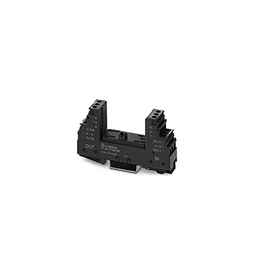 PHOENIX CONTACT PT 2X1+F-BE Überspannungsschutzbasiselement für Schutzstecker PT mit Schutzschaltung für zwei Leiter Einseitig Geerdeter Signalkreise, Tiefschwarz, 17.5 mm Gehäusebreite, 10 Stück von PHOENIX CONTACT