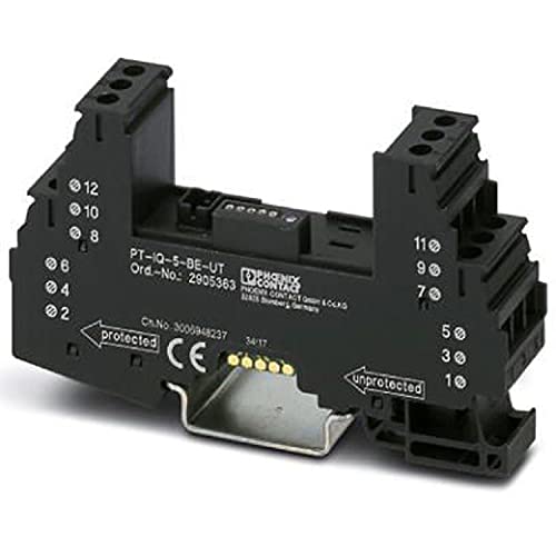 PHOENIX CONTACT PT-IQ-5-BE-UT Basiselement für Schutzstecker PLUGTRAB PT-IQ, 51.5mm Länge, 17.7mm Breite, 91.1mm Höhe von PHOENIX CONTACT