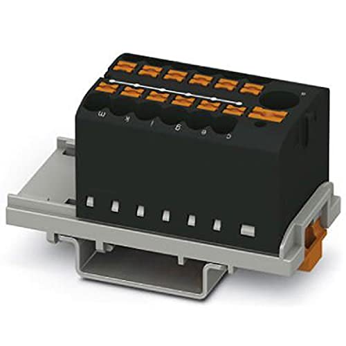PHOENIX CONTACT PTFIX 6/12X2,5-NS35 BK Verteilerblock, Block mit senkrechter Ausrichtung und integrierter Einspeisung, 690 V, 24 A, Anzahl der Anschlüsse 13, Querschnitt 0,14 mm²-4 mm², 8 Stück PHOENIX CONTACT PTFIX 6/12X2,5-NS35 BK Verteilerblock, Block mit senkrechter Ausrichtung und integrierter Einspeisung, 690 V, 24 A, Anzahl der Anschlüsse 13, Querschnitt 0,14 mm²-4 mm², 8 Stück von PHOENIX CONTACT
