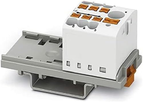 PHOENIX CONTACT PTFIX 6/6X2,5-NS35 WH Verteilerblock, Block mit senkrechter Ausrichtung und integrierter Einspeisung, 690 V, 24 A, Anzahl der Anschlüsse 7, Querschnitt 0,14 mm²-4 mm², 10 Stück von PHOENIX CONTACT
