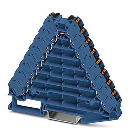 PHOENIX CONTACT PTRV 8-PV BU/BK Potenzialverteiler, Blau, 32 Anschlüsse, Schwarz Anschlusselemente, 17.5 A Nennstrom, 0.14 mm² - 2.5 mm² Querschnitt, 2 Polzahl, 8.3 mm Breite, 100 mm Länge, 10 Stück von PHOENIX CONTACT