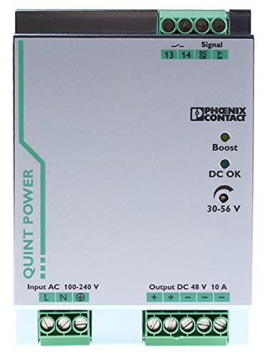 PHOENIX CONTACT QUINT-PS/1AC/48DC/10 Primär Getaktete Stromversorgung, SFB Technology, 1-Phasig Eingang, 48 V DC/10 A Ausgang von Phoenix