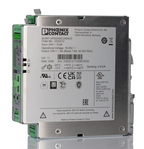 Phoenix Contact QUINT-UPS DIN-Schienen USV Stromversorgung 120W, 24V dc / 40A von PHOENIX CONTACT