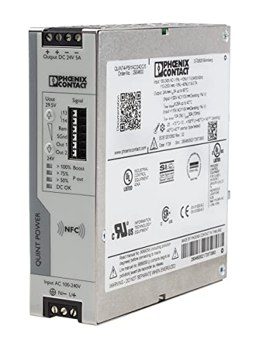 PHOENIX CONTACT QUINT4-PS/1AC/24DC/5 Primär Getaktete Stromversorgung, SFB Technology und NFC-Schnittstelle, 1-Phasig Eingang, 24 V DC/5 A Ausgang PHOENIX CONTACT QUINT4-PS/1AC/24DC/5 Primär Getaktete Stromversorgung, SFB Technology und NFC-Schnittstelle, 1-Phasig Eingang, 24 V DC/5 A Ausgang von PHOENIX CONTACT