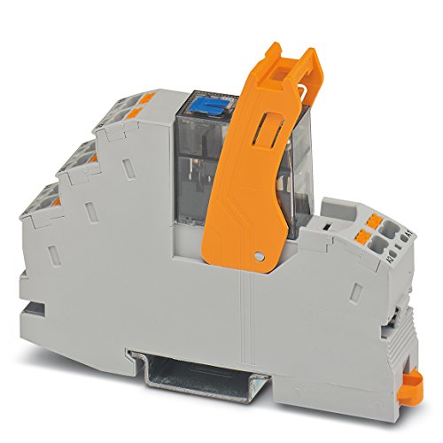 PHOENIX CONTACT RIF-1-RPT-LDP-24DC/2X21MS Vormontiertes Relaismodul mit Push-in-Anschluss, Relaissockel, Relaishaltebügel & Leistungskontaktrelais mit Prüftaste, Integrierter Status-LED, 1 Stück von Phoenix Safe