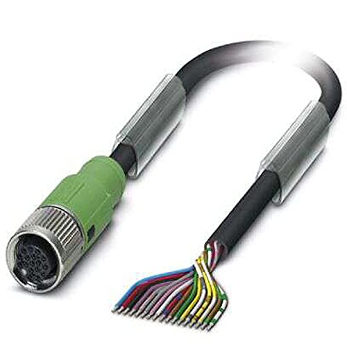 PHOENIX CONTACT SAC-17P-15.0-PVC/FS SCO Sensor/Aktor-Kabel, 17 Polig, 15m Kabellänge, Schwarz von PHOENIX CONTACT