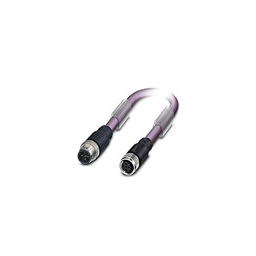 PHOENIX CONTACT SAC-2P-M12MSB/5.0-910/M12FSB Bussystem-Kabel 12 MBit/s, 2-Polig, M12 Stecker Gerade, B Kodierung, 5m Kabellänge, Violett von PHOENIX CONTACT
